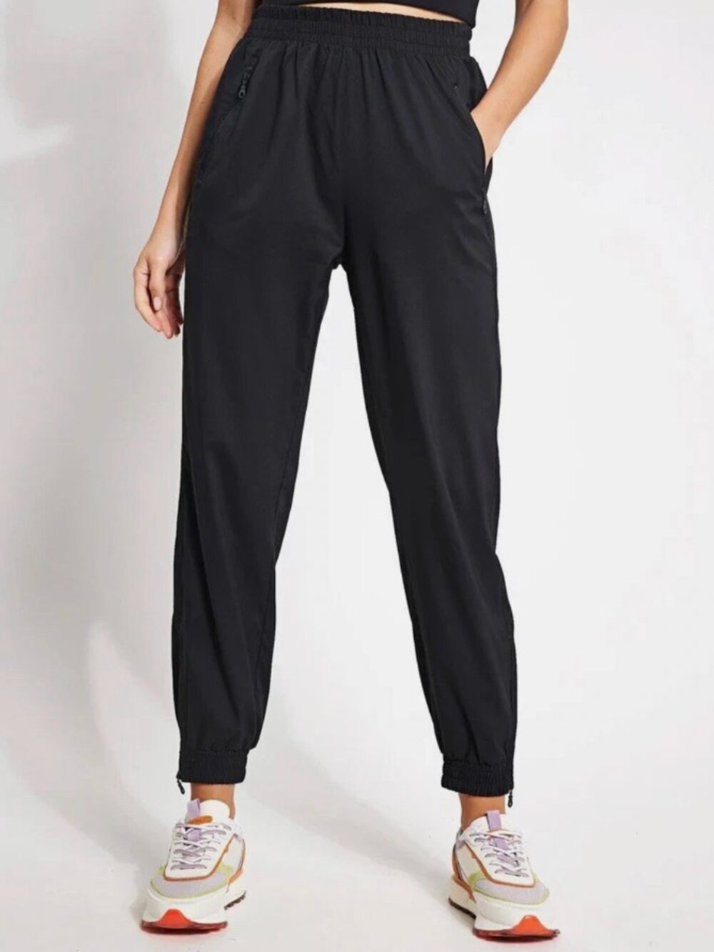 Girlfriend Collective Summit Lightweight Track Pants Joggers Black